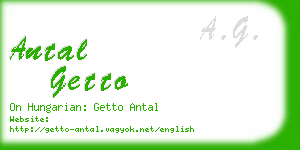 antal getto business card